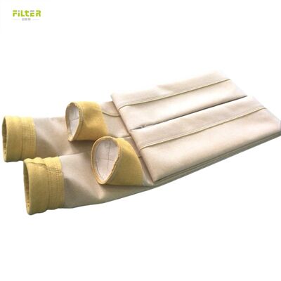جودة  Polyester P84 Filter Bag Featuring Singeing Calendering and PTFE Dipping Treatment for Enhanced Durability and Filtration Performance مصنع