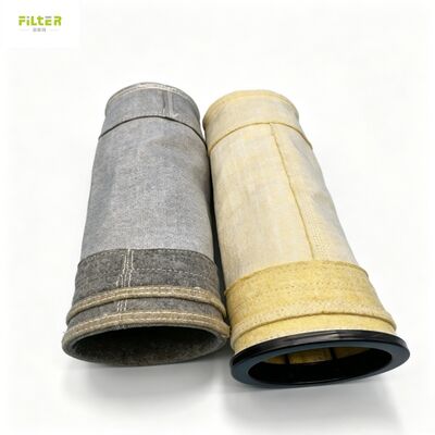 جودة  Manufacture High temperature PPS aramid fiberglass dust filter bag for baghouse مصنع