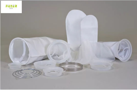 حقيبة تصفية مياه 100 ميكرون من البوليستر لتنقية المياه في الصناعة السائلة