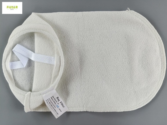 كيس مرشح سائل ملحوم بحلقة بلاستيكية PP / PE / Nylon Mesh 100 ميكرون
