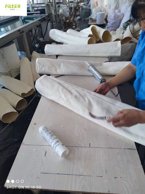 كيس مرشح جامع الغبار Nomex Aramid Polyester PPS P84 PTFE Fiberglass