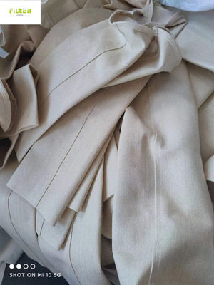 تخصيص درجة حرارة عالية 550GSM نومكس أراميد الأكمام تصفية لصناعة الغبار