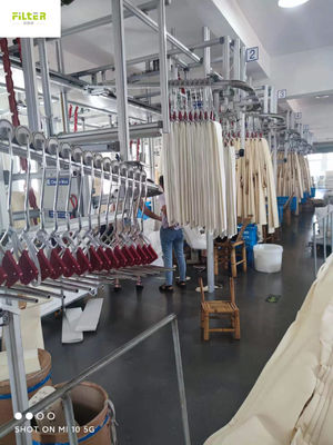 تخصيص درجة حرارة عالية 550GSM نومكس أراميد الأكمام تصفية لصناعة الغبار