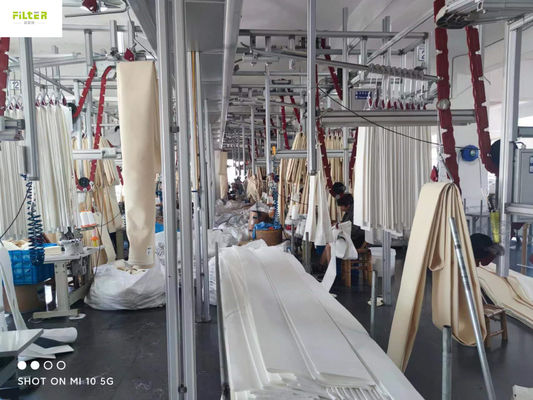 SS304 حقيبة مرشح Snapband Aramid Nomex مع خيط خياطة PTFE