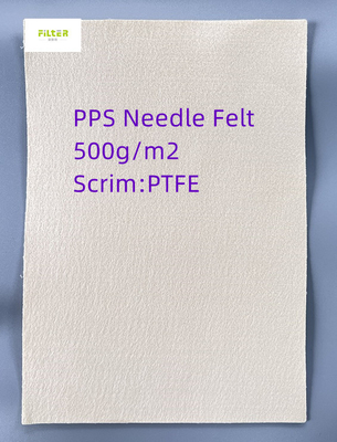 450gsm ~ 550gsm PPS تصفية القماش لجوارب مرشح PPS