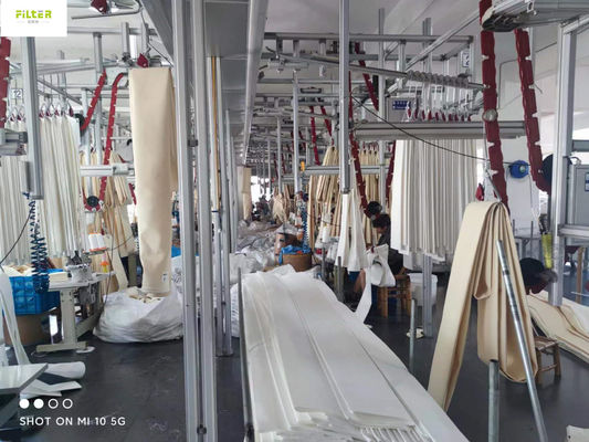 جوارب مرشح Nomex Aramid الصناعية مع غراء سيليكون بدرجة حرارة عالية