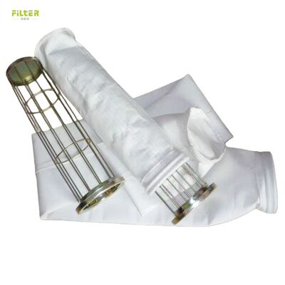 كيس فلتر الأراميد البوليستر مع طلاء PTFE لتطبيقات الاحتراق الصناعي قوة سحب عالية ومقاومة كيميائية
