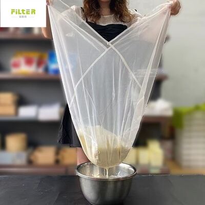 كيس تصفية سائل من نوع غذائي مع شبكة نايلون قابلة لإعادة الاستخدام وأحجام ميكرون متعددة مناسبة لتصفية عصير الحليب حليب الصويا والسوائل الأخرى