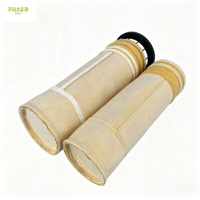 كيس تصفية درجة حرارة عالية Aramid / Fiberglass / PPS