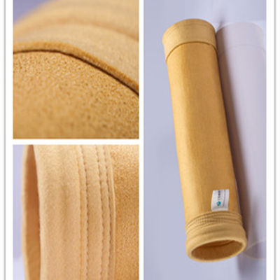 ارتفاع درجة الحرارة 550gsm بوليميد (P84) مرشح حقيبة مضادة للأحماض والقلويات وحياة طويلة