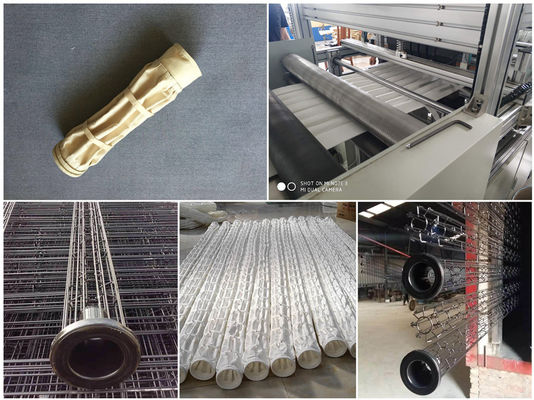 محطة توليد الكهرباء البوليستر / الأراميد / PPS / PTFE أكياس تصفية الغبار جامع