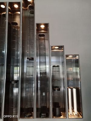 كيس فلتر بوليستر بطيات ستار 450GSM 550GSM لأنظمة تجميع الغبار