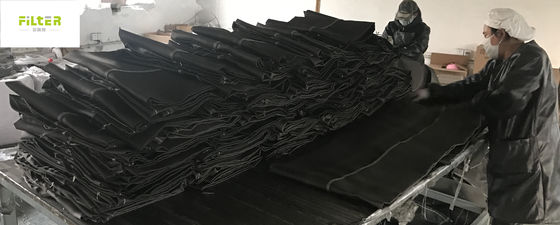 كيس مرشح الألياف الزجاجية السوداء لمقاومة التآكل مصنع الأسمنت